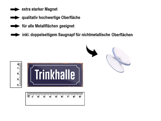 Magnet ''Trinkhalle'' 9,3x4cm