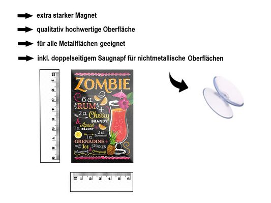 Magnet ''Zombie'' 9x6x0,3cm
