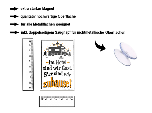 Magnet ''Im Hotel sind wir Gast'' 9x6x0,3cm