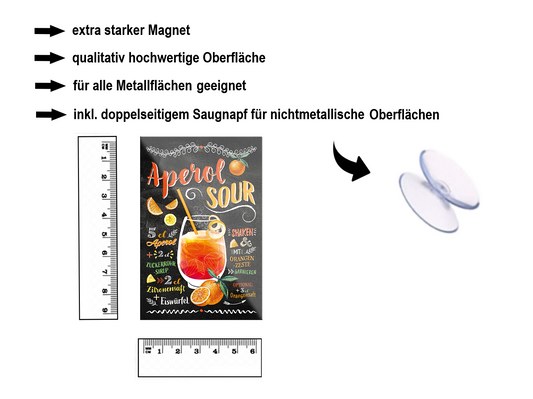 Magnet ''Aperol Sour'' 9x6x0.3cm