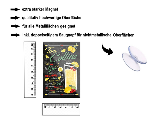 Magnet ''Tom Collins'' 9x6x0,3cm
