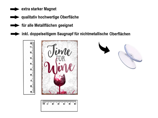 Magnet ''Time for Wine'' 9x6x0,3cm