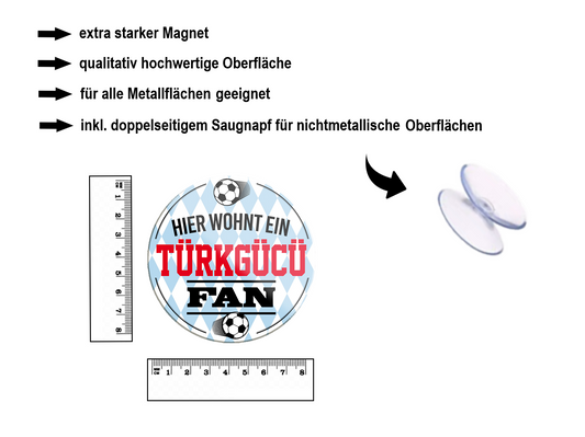 Magnet ''Türkgücü Fan'' 8x8x0,3cm