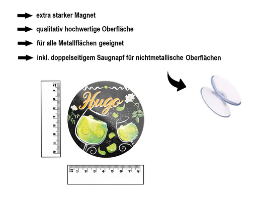 Magnet ''Hugo'' 8x8x0,3cm