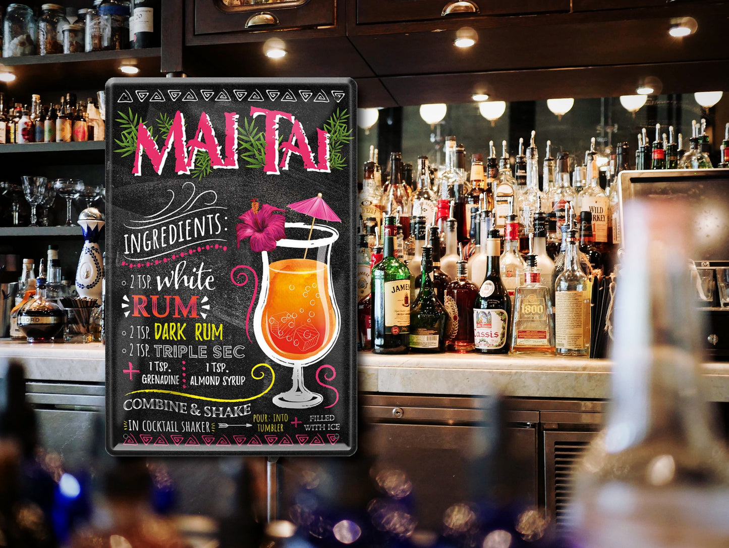 Blechschild ''Mai Tai'' 20x30cm