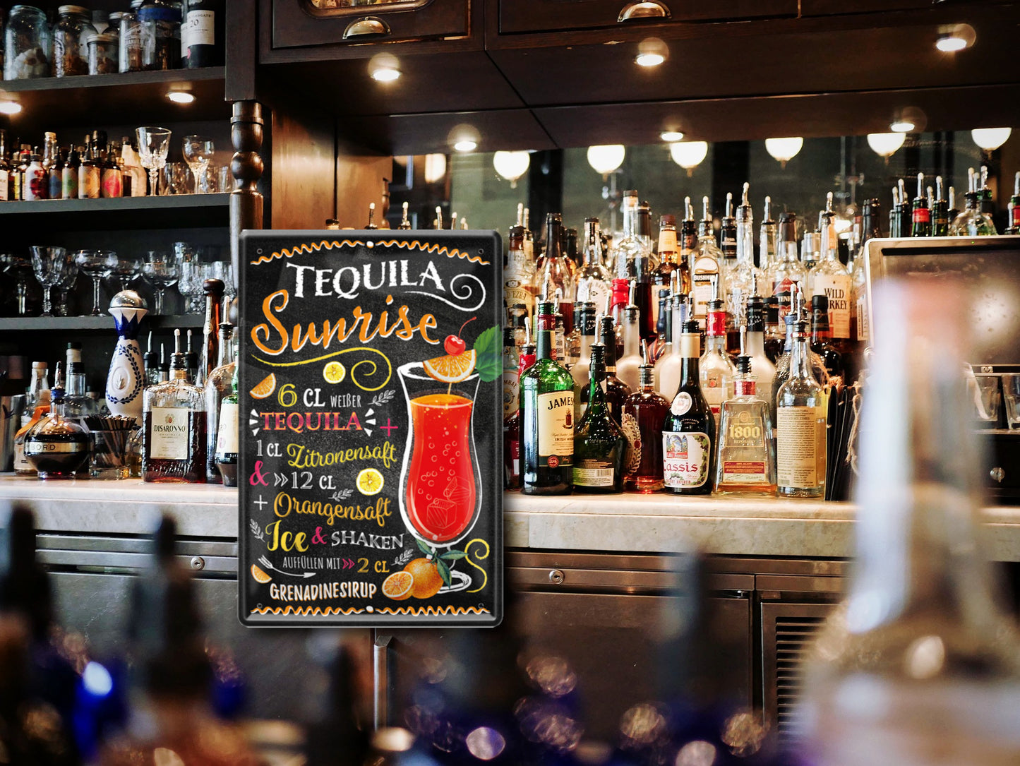 Magnet ''Tequila Sunrise'' 9x6x0,3cm