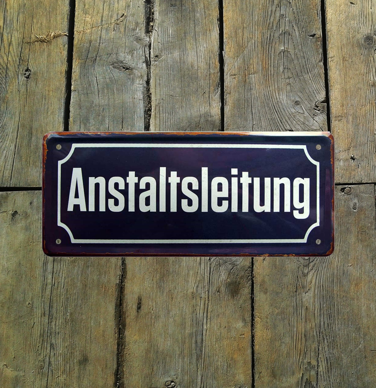 Tin sign "institutional management" 28x12cm