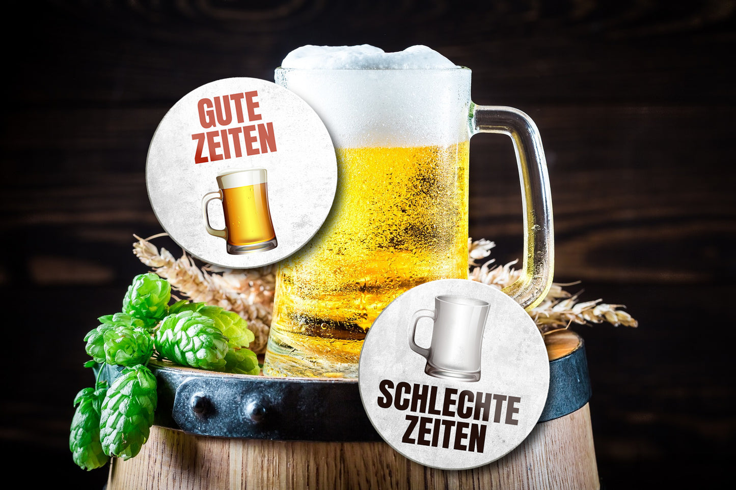 Magnet ''Schlechte Zeiten'' 8x8x0,3cm