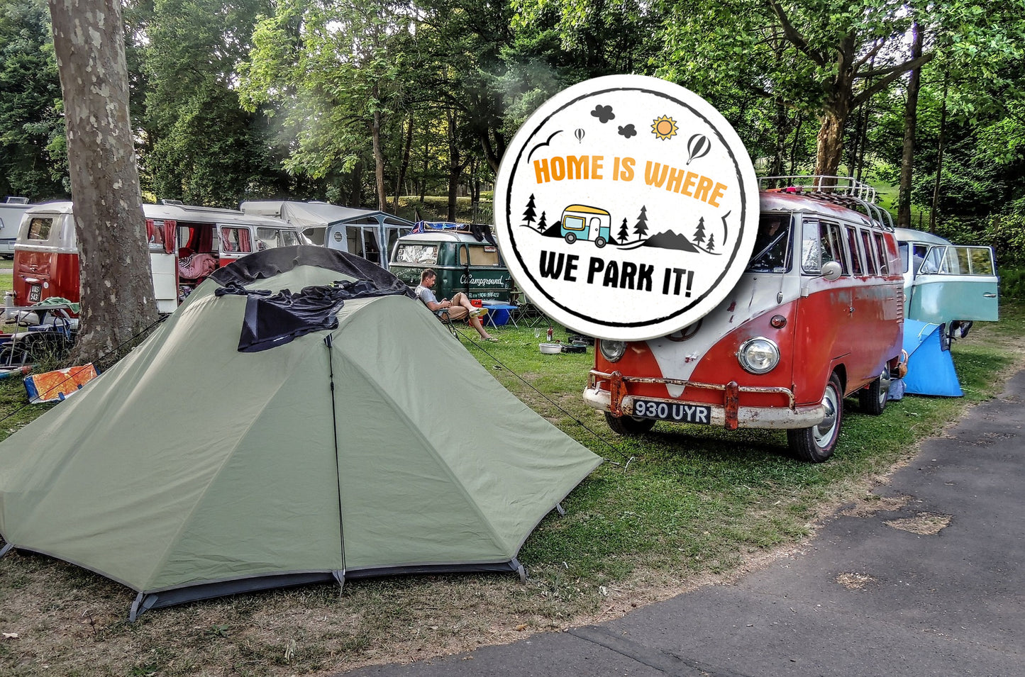 Magnet ''Home is where we park it'' 8x8x0,3cm