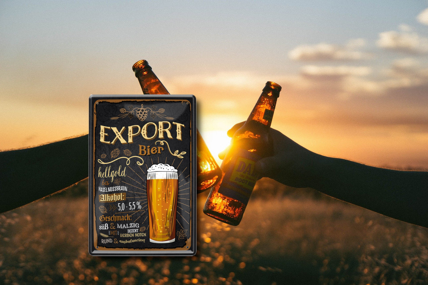 Blechschild ''Export Bier'' 20x30cm