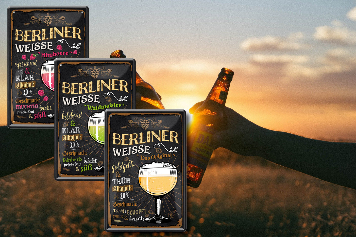 Tin sign "Berliner Weisse Waldmeister" 20x30cm