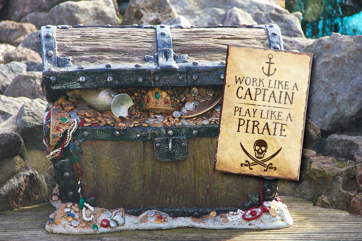 Magnet ''Work lika a Captain Pirate'' 9x6x0,3cm