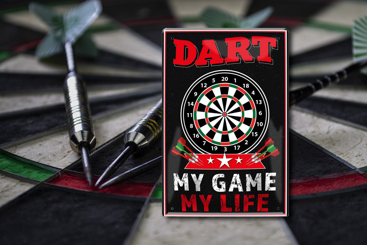 Blechschild ''Dart my game'' 20x30cm