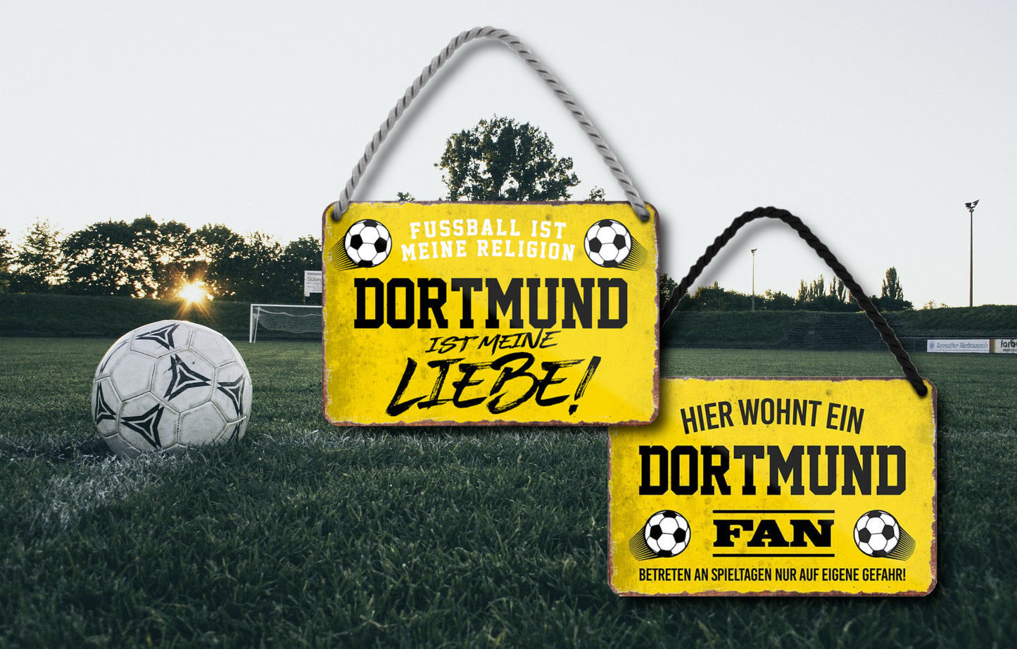 Blechschild ''Dortmund Fan'' 18x12cm