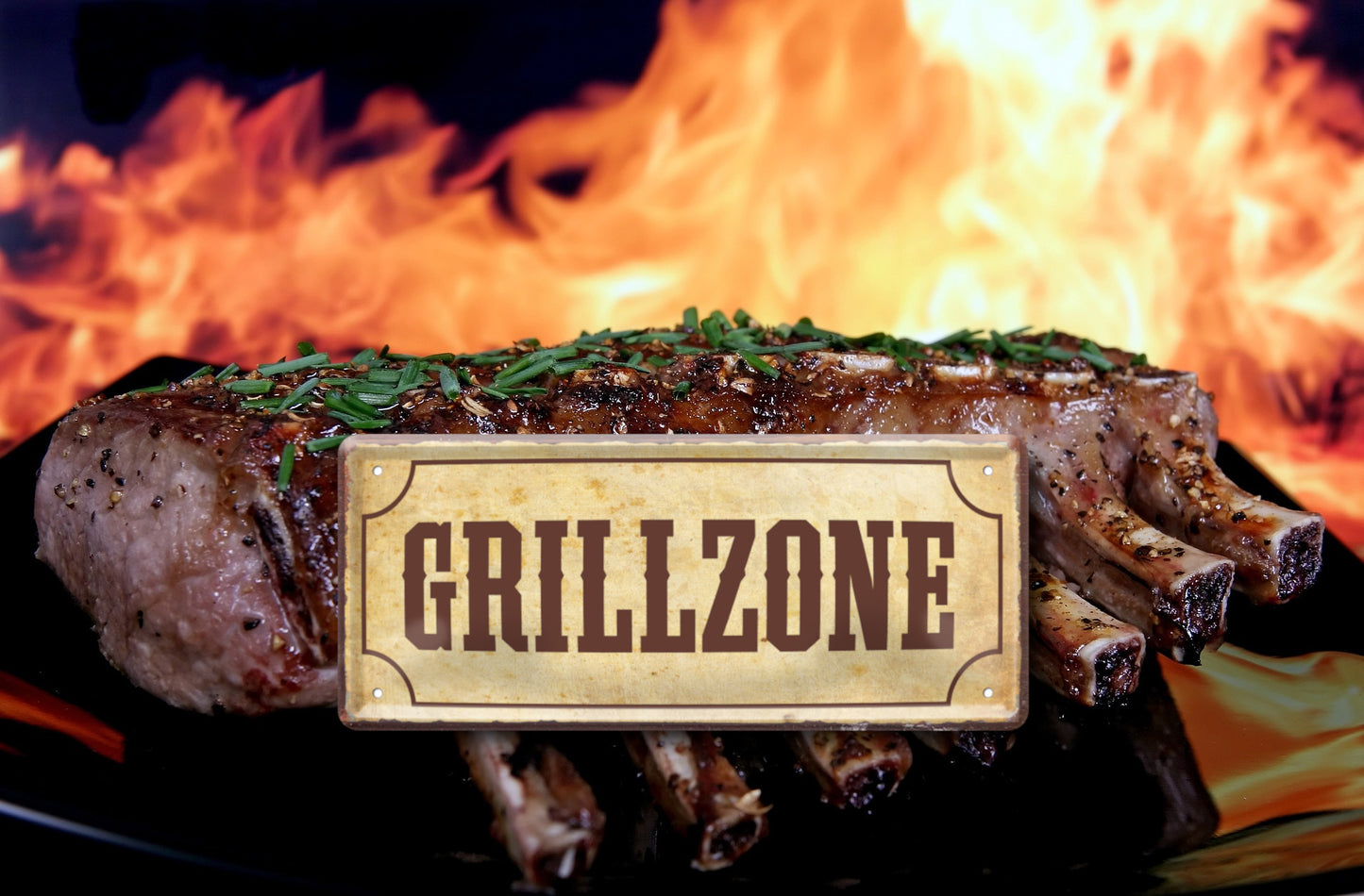 Blechschild ''Grillzone'' 28x12cm