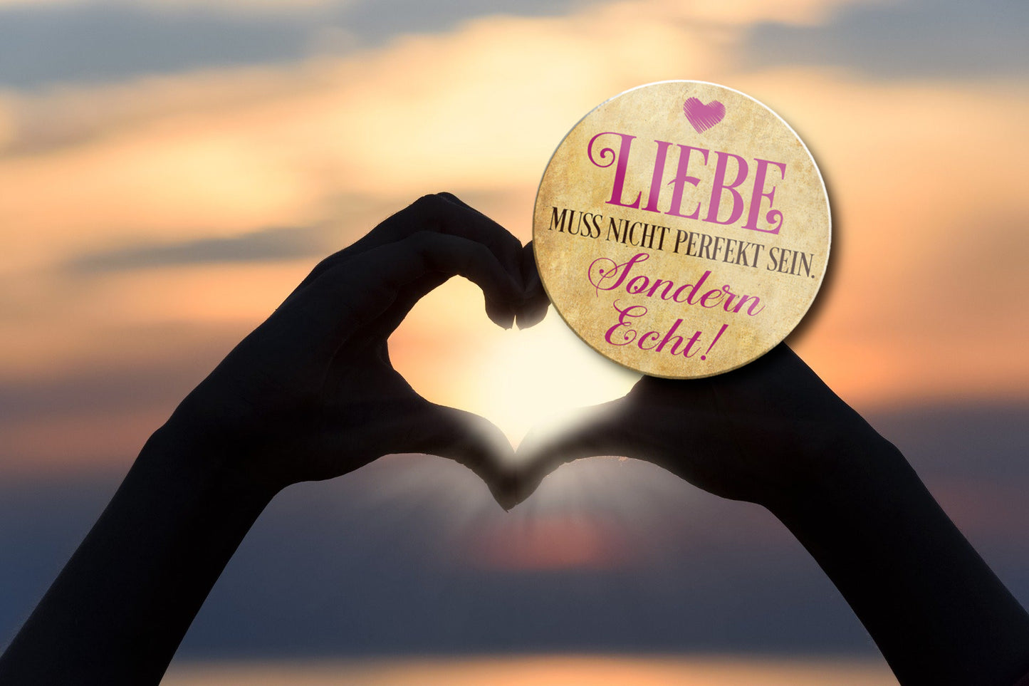 Magnet ''Love doesn't have to be perfect'' 8x8x0.3cm