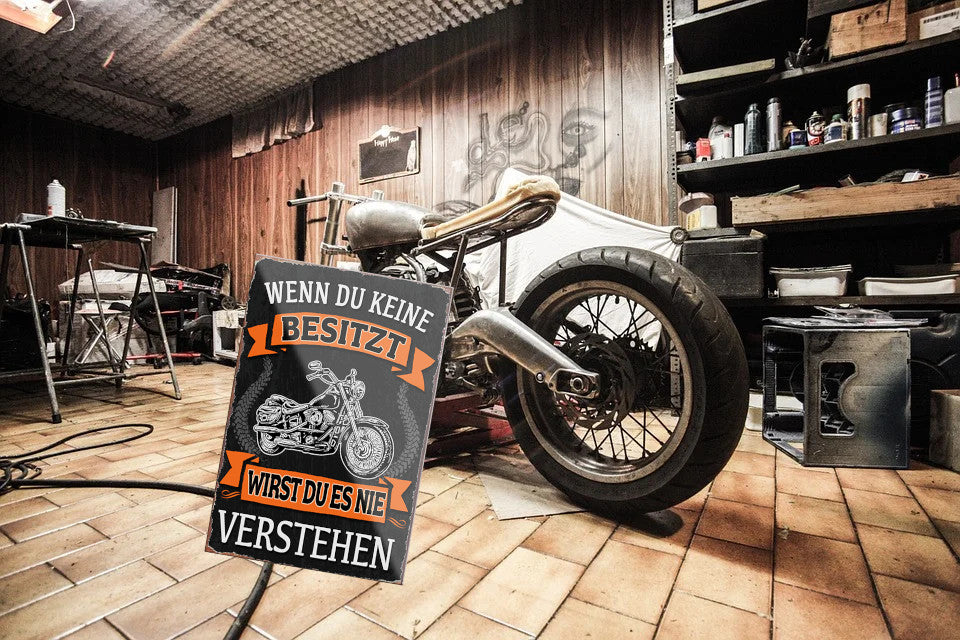 Magnet ''Wenn du keine besitzt Motorrad'' 9x6x0,3cm
