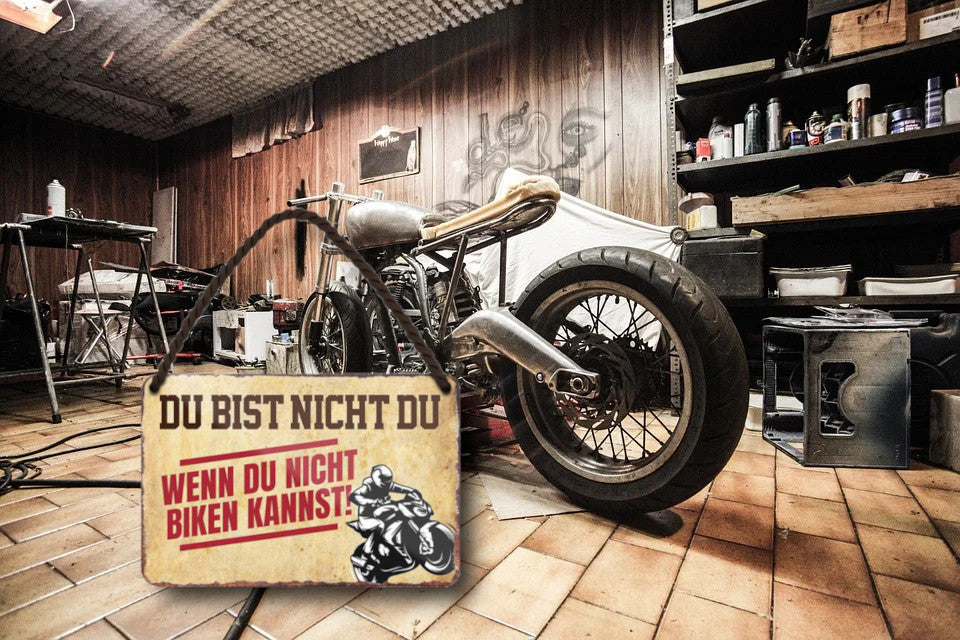 Blechschild ''Du bist nicht du, wenn du nicht Biken kannst'' 18x12cm