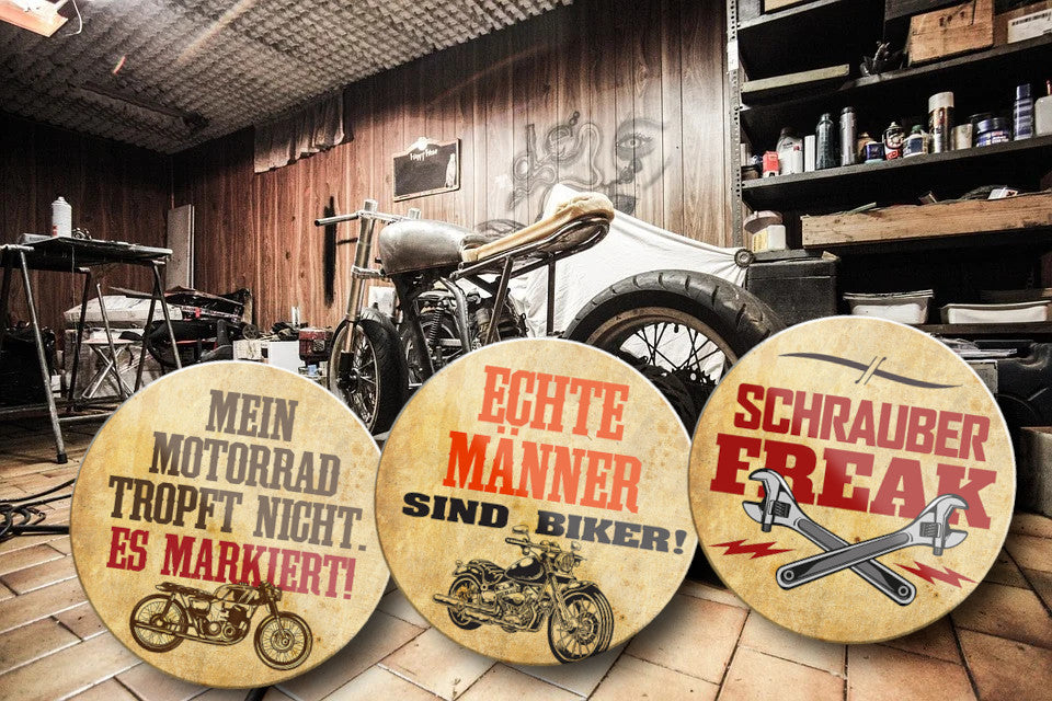 Magnet ''Real men are bikers'' 8x8x0.3cm