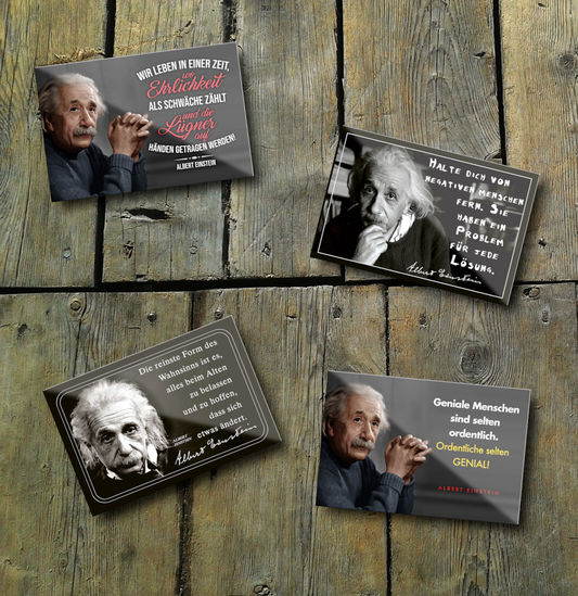 Magnete ''Albert Einstein 4 von 4'' 9x6cm&8cm diverse Varianten vom beliebten Physiker