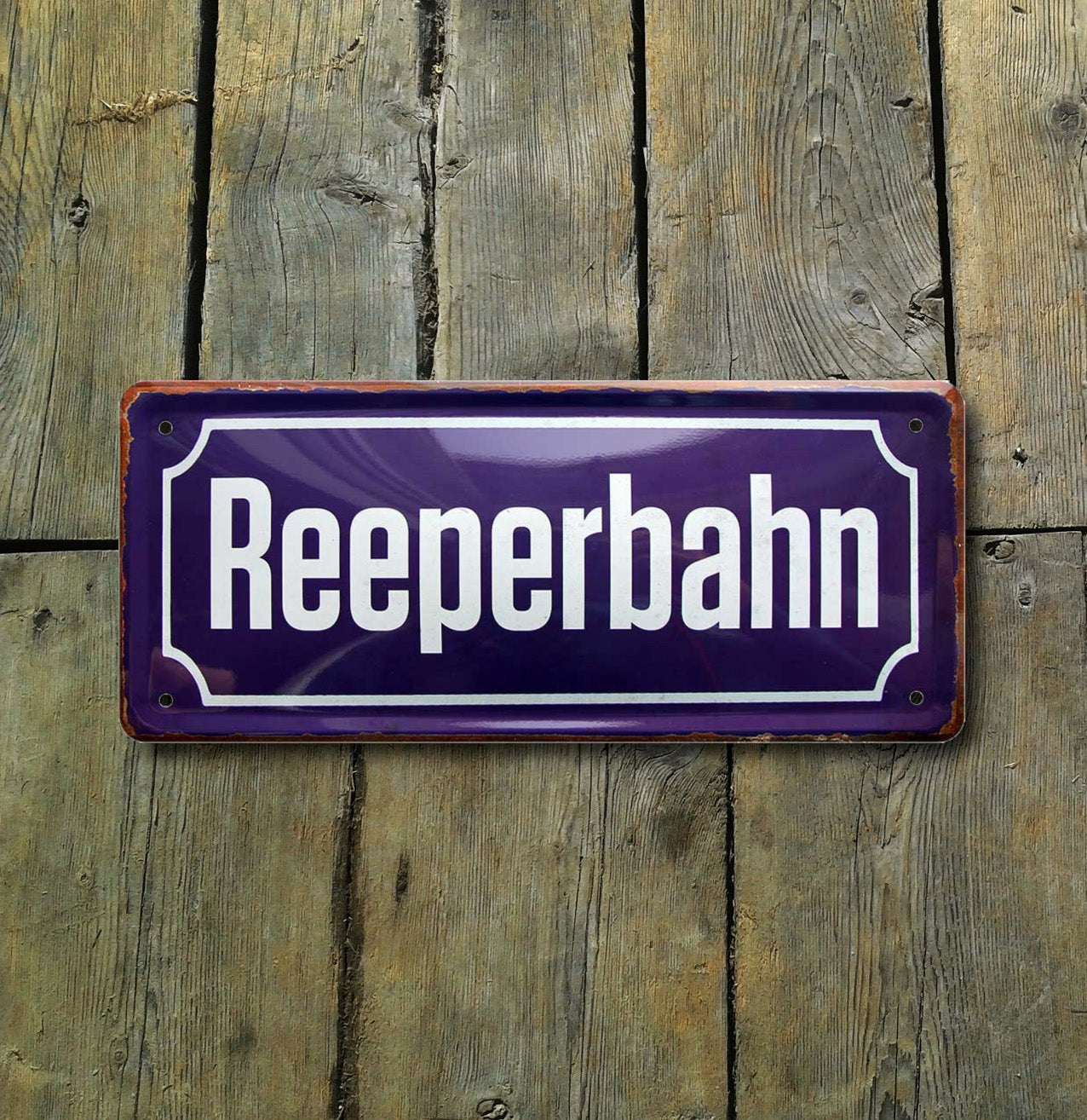 Blechschild ''Reeperbahn'' 28x12cm