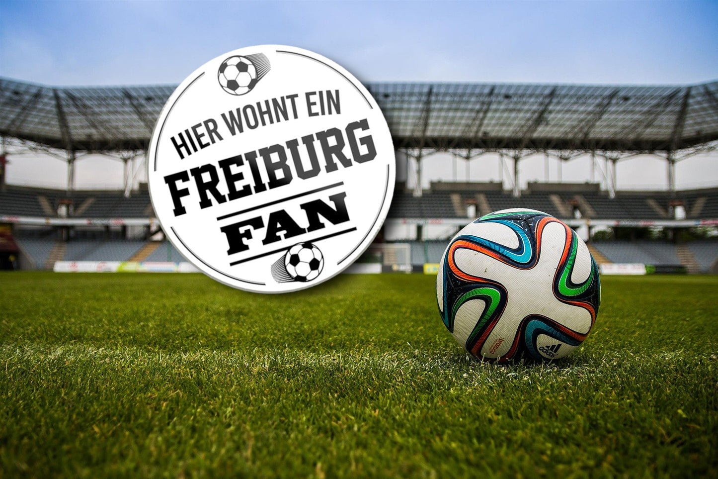 Magnet "Freiburg Fan" 8x8x0.3cm