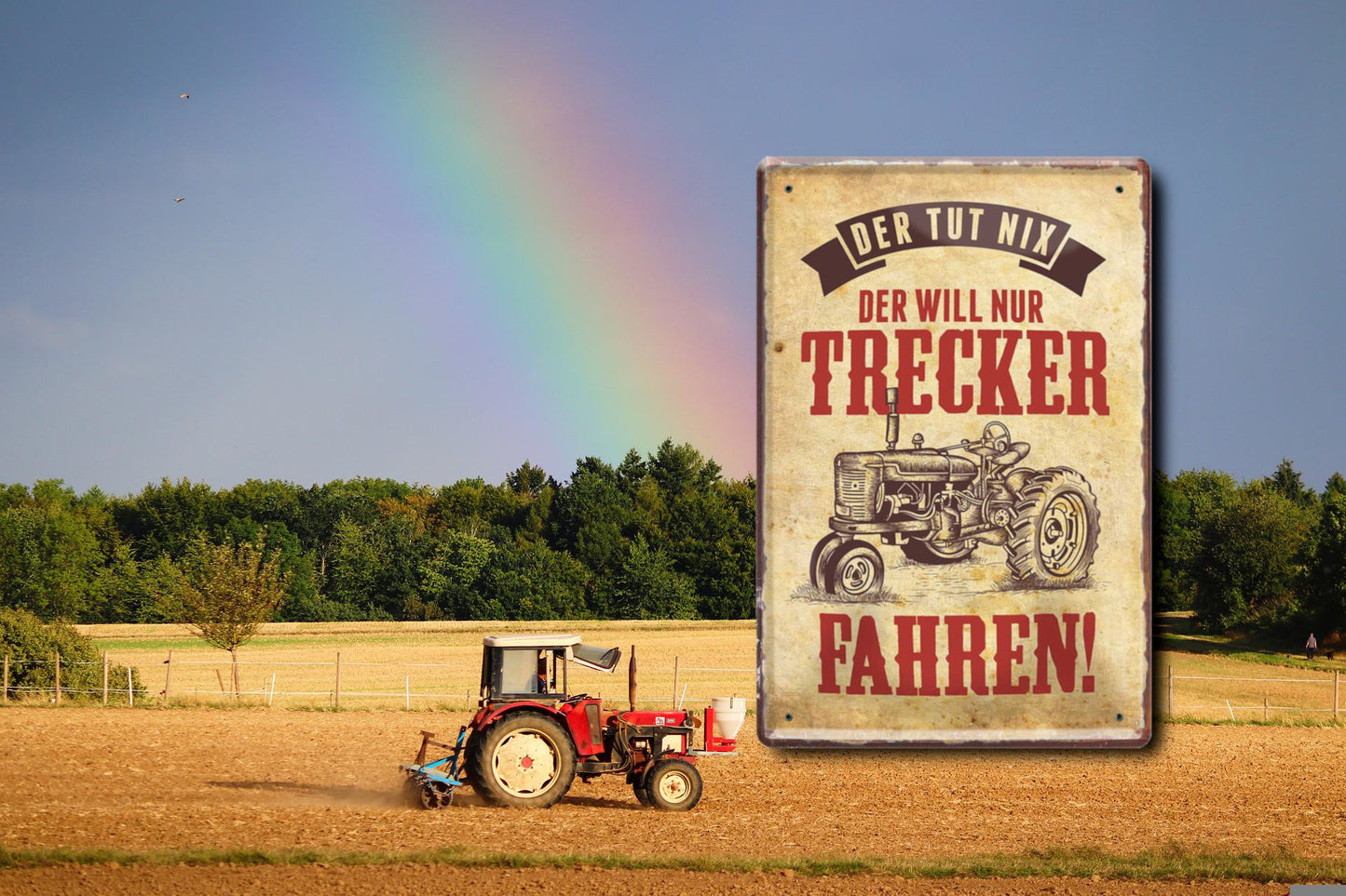 Blechschild ''Der will nur Trecker fahren'' 20x30cm