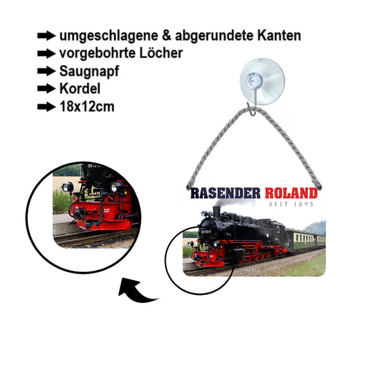Blechschild ''Rasender Roland'' 18x12cm