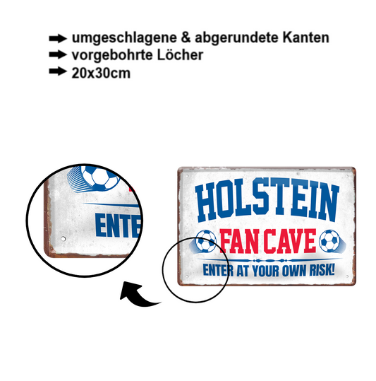 Blechschild ''Holstein Fan Cave'' 20x30cm