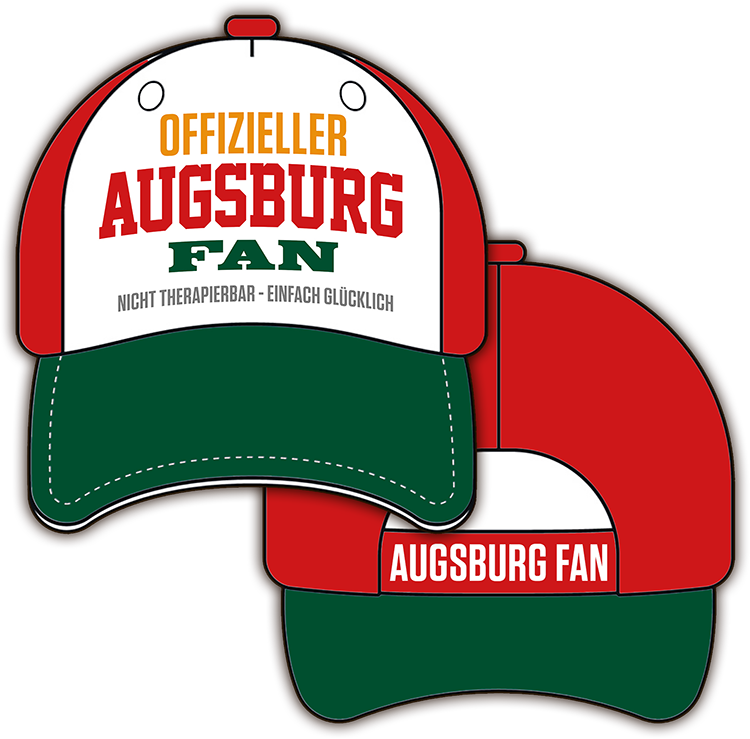 4252024254280			 ''Offizieller Augsburg Fan''
 Schilderstore24 Blechschilder sind perfekt als Geschenk zu Weihnachten, Geburtstage, Feiern, Partys, Grillabende, Namenstag, Feiertag, Mädelsabend, Hochzeit. Unisex-Fan-Cap Einheitsgröße Fußball Mannschaft Verein Größenverstellbar Klettverschluss Baseball Spaßcappie Mütze Hut Fan