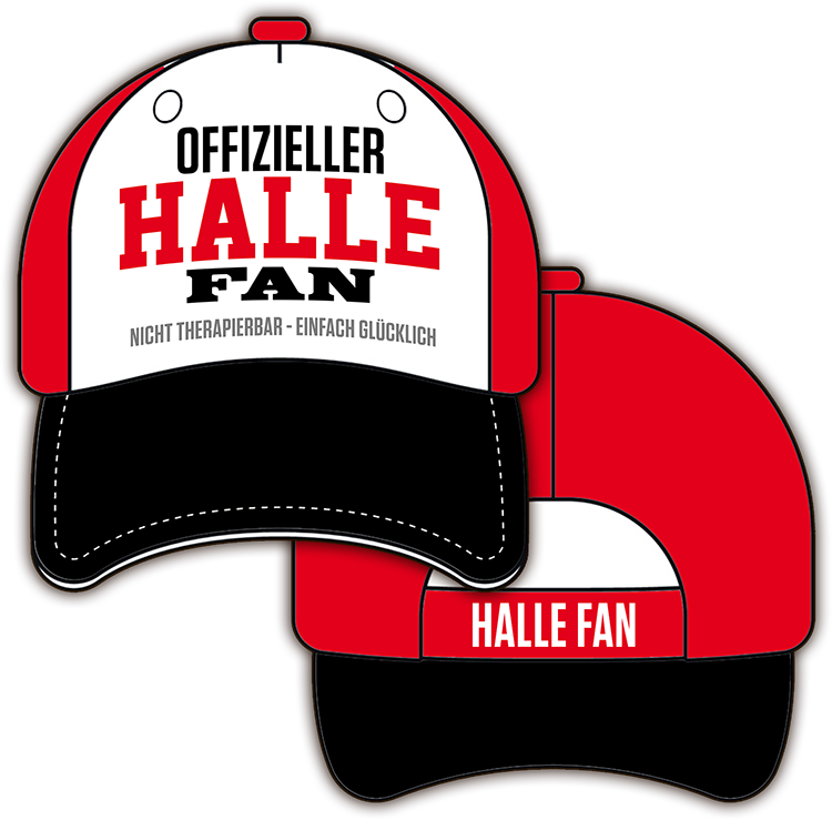 4252024254464			 ''Offizieller Halle Fan''
Schilderstore24 Blechschilder sind perfekt als Geschenk zu Weihnachten, Geburtstage, Feiern, Partys, Grillabende, Namenstag, Feiertag, Mädelsabend, Hochzeit. Unisex-Fan-Cap Einheitsgröße Fußball Mannschaft Verein Größenverstellbar Klettverschluss Baseball Spaßcappie Mütze Hut Fan