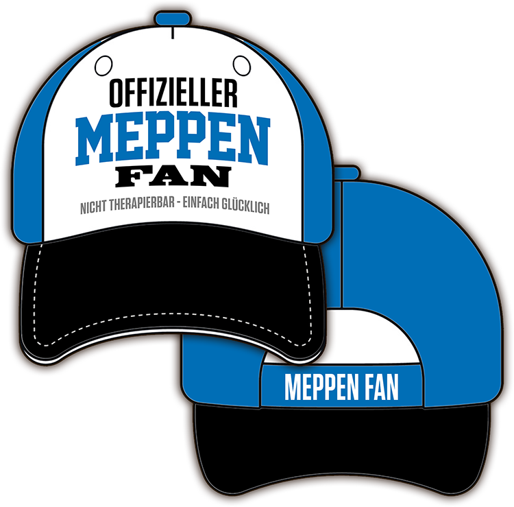 4252024254617			 ''Offizieller Meppen Fan''
Schilderstore24 Blechschilder sind perfekt als Geschenk zu Weihnachten, Geburtstage, Feiern, Partys, Grillabende, Namenstag, Feiertag, Mädelsabend, Hochzeit. Unisex-Fan-Cap Einheitsgröße Fußball Mannschaft Verein Größenverstellbar Klettverschluss Baseball Spaßcappie Mütze Hut Fan