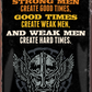 4252024244199	Schilderstore24 	 ''Hard times strong men, Weak men hard times'' Schilderstore24 Blechschilder sind perfekt als Geschenk zu Weihnachten, Geburtstage, Feiern, Partys, Grillabende, Namenstag, Feiertag, Mädelsabend, Hochzeit. Jederzeit stilvoll im Wohnzimmer, Partykeller, Garage, Praxis, Büro, Café, Hauseingang Weisheiten Leben Sprichwörter Tipp wahrheit sprichwort tiefsinnig ratschlag