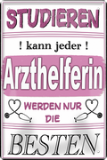 4252024243598	Schilderstore24 	 ''Studieren kann jeder Arzthelferin'' Schilderstore24 Blechschilder sind perfekt als Geschenk zu Weihnachten, Geburtstage, Feiern, Partys, Grillabende, Namenstag, Feiertag, Mädelsabend, Hochzeit. Jederzeit stilvoll im Wohnzimmer, Partykeller, Garage, Praxis, Büro, Café, Hauseingang Büro Chef Angestellter Arbeit Job Arbeitsplatz Alltag Beruf Ausbildung