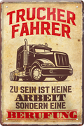 4252024250046		 ''Trucker Fahrer ist keine Arbeit Berufung'' Schilderstore24 Blechschilder sind perfekt als Geschenk zu Weihnachten, Geburtstage, Feiern, Partys, Grillabende, Namenstag, Feiertag, Mädelsabend, Hochzeit. Jederzeit stilvoll im Wohnzimmer, Partykeller, Garage, Praxis, Büro, Café, Hauseingang Mechaniker Auto Motorrad Werkstatt auto lkw trucker tüfteln schrauber