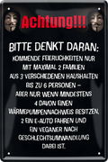 4252024250022		 ''Achtung. Feiern nur 2 Personen mit Wärmepumpe'' Schilderstore24 Blechschilder sind perfekt als Geschenk zu Weihnachten, Geburtstage, Feiern, Partys, Grillabende, Namenstag, Feiertag, Mädelsabend, Hochzeit. Jederzeit stilvoll im Wohnzimmer, Partykeller, Garage, Praxis, Büro, Café, Hauseingang politik regierung fachkräfte ironsich kanzler job Politiker Kabinett Chef Regierung