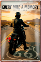 4252024256437		 ''Every mile amemory Route 66''
Schilderstore24 Blechschilder sind perfekt als Geschenk zu Weihnachten, Geburtstage, Feiern, Partys, Grillabende, Namenstag, Feiertag, Mädelsabend, Hochzeit. Jederzeit stilvoll im Wohnzimmer, Partykeller, Garage, Praxis, Büro, route, highway Mechaniker Auto Motorrad Werkstatt auto lkw brummi tüfteln schrauber