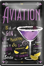 4252024256147		 ''Aviation''
Schilderstore24 Blechschilder sind perfekt als Geschenk zu Weihnachten, Geburtstage, Feiern, Partys, Grillabende, Namenstag, Feiertag, Mädelsabend, Hochzeit. Jederzeit stilvoll im Wohnzimmer, Partykeller, Garage, Praxis, cocktailsrezept mischgetränk Alkohol Cocktail Likör Sekt Getränk Alkohol promille schnaps saufen longdrink