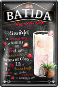 4252024256154		 ''Batida Strawberry Kiss''
Schilderstore24 Blechschilder sind perfekt als Geschenk zu Weihnachten, Geburtstage, Feiern, Partys, Grillabende, Namenstag, Feiertag, Mädelsabend, Hochzeit. Jederzeit stilvoll im Wohnzimmer, Partykeller, Garage, Praxis, cocktailsrezept mischgetränk Alkohol Cocktail Likör Sekt Getränk Alkohol promille schnaps saufen longdrink