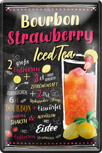 4252024256178		 ''Bourbon Strawberry Iced Tea''
Schilderstore24 Blechschilder sind perfekt als Geschenk zu Weihnachten, Geburtstage, Feiern, Partys, Grillabende, Namenstag, Feiertag, Mädelsabend, Hochzeit. Jederzeit stilvoll im Wohnzimmer, Partykeller, Garage, Praxis, cocktailsrezept mischgetränk Alkohol Cocktail Likör Sekt Getränk Alkohol promille schnaps saufen longdrink