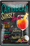 4252024256185		 ''Caribbean Sunset Spritz''
Schilderstore24 Blechschilder sind perfekt als Geschenk zu Weihnachten, Geburtstage, Feiern, Partys, Grillabende, Namenstag, Feiertag, Mädelsabend, Hochzeit. Jederzeit stilvoll im Wohnzimmer, Partykeller, Garage, Praxis, cocktailsrezept mischgetränk Alkohol Cocktail Likör Sekt Getränk Alkohol promille schnaps saufen longdrink