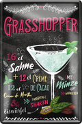 4252024256208		 ''Grasshopper''
Schilderstore24 Blechschilder sind perfekt als Geschenk zu Weihnachten, Geburtstage, Feiern, Partys, Grillabende, Namenstag, Feiertag, Mädelsabend, Hochzeit. Jederzeit stilvoll im Wohnzimmer, Partykeller, Garage, Praxis, cocktailsrezept mischgetränk Alkohol Cocktail Likör Sekt Getränk Alkohol promille schnaps saufen longdrink