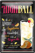 4252024256222		 ''Highball''
Schilderstore24 Blechschilder sind perfekt als Geschenk zu Weihnachten, Geburtstage, Feiern, Partys, Grillabende, Namenstag, Feiertag, Mädelsabend, Hochzeit. Jederzeit stilvoll im Wohnzimmer, Partykeller, Garage, Praxis, cocktailsrezept mischgetränk Alkohol Cocktail Likör Sekt Getränk Alkohol promille schnaps saufen longdrink