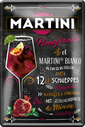 4252024256246		 ''Martini Pomgranate''
Schilderstore24 Blechschilder sind perfekt als Geschenk zu Weihnachten, Geburtstage, Feiern, Partys, Grillabende, Namenstag, Feiertag, Mädelsabend, Hochzeit. Jederzeit stilvoll im Wohnzimmer, Partykeller, Garage, Praxis, cocktailsrezept mischgetränk Alkohol Cocktail Likör Sekt Getränk Alkohol promille schnaps saufen longdrink