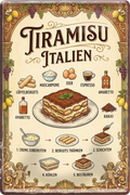4252024260281		 ''Tiramisu Italien''
Schilderstore24 Blechschilder sind perfekt als Geschenk zu Weihnachten, Geburtstage, Feiern, Partys, Grillabende, Partykeller, diät, snack, mahlzei, rezept, wasser Lebensmittel Burger Tee Grill crepes teigware süßigkeit essen grill wurst pommes döner fisch pizza