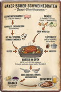 4252024259971		 ''Bayerischer Schweinebraten Flussdiagramm''
Schilderstore24 Blechschilder sind perfekt als Geschenk zu Weihnachten, Geburtstage, Feiern, Partys, Grillabende, Partykeller, diät, snack, mahlzei, rezept, wasser Lebensmittel Burger Tee Grill crepes teigware süßigkeit essen grill wurst pommes döner fisch pizza