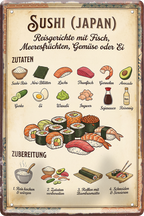 4252024260267		 ''Sushi (Japan)''
Schilderstore24 Blechschilder sind perfekt als Geschenk zu Weihnachten, Geburtstage, Feiern, Partys, Grillabende, Partykeller, diät, snack, mahlzei, rezept, wasser Lebensmittel Burger Tee Grill crepes teigware süßigkeit essen grill wurst pommes döner fisch pizza