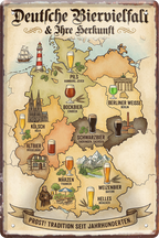 4252024259766		 ''Deutsche Biervielfalt (landkarte)''
Schilderstore24 Blechschilder sind perfekt als Geschenk zu Weihnachten, Geburtstage, Feiern, Partys, , Hochzeit. Jederzeit stilvoll im Wohnzimmer, Partykeller, Garage, Praxis, beer, Biersorten, zitat Alkohol Kasten Bier Saufen Getränk Bier Alkohol schaumkrone promille hopfen