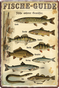 4252024259834		 ''Fische Guide''
Schilderstore24 Blechschilder sind perfekt als Geschenk zu Weihnachten, Geburtstage, Feiern, Partys, Grillabende, Namenstag, Feiertag, Mädelsabend, Hochzeit. Jederzeit stilvoll im Wohnzimmer, Partykeller, Garage, Praxis, Büro, Café, Hauseingang Angeln Fischen Meerestier Bootsausflug see meer fisch wasser angeln fischen
