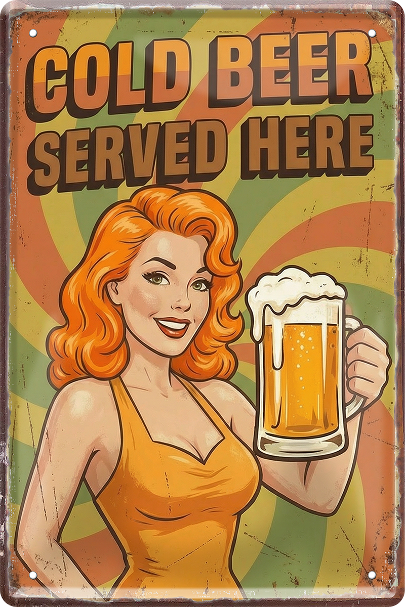 4252024259759		 ''Cold Beer served here''
Schilderstore24 Blechschilder sind perfekt als Geschenk zu Weihnachten, Geburtstage, Feiern, Partys, , Hochzeit. Jederzeit stilvoll im Wohnzimmer, Partykeller, Garage, Praxis, beer, Biersorten, zitat Alkohol Kasten Bier Saufen Getränk Bier Alkohol schaumkrone promille hopfen